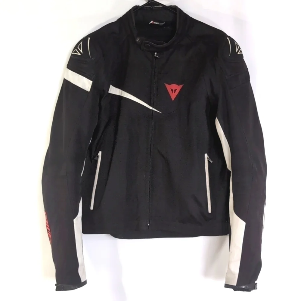 Dainese Veloster Tex Black/White MotoCross Motorcycle Jacket Size 52 US Size 42